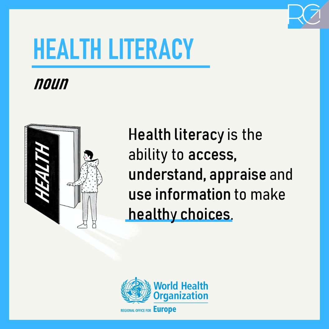 What is health literacy? It’s the ability to access, understand, appraise & use information to make healthy choices. #RC71CPH