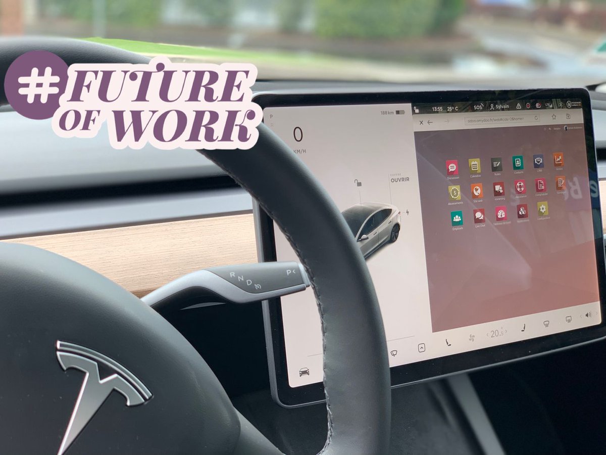 Chez <a href="/omydoo/">Omydoo</a> , notre <a href="/Odoo/">Odoo</a>  ne nous quitte jamais 😆!
Jugez par vous même, disponible sur tout type de support !
Même les #Tesla  d'<a href="/elonmusk/">Elon Musk</a>  sont compatible avec #odoo