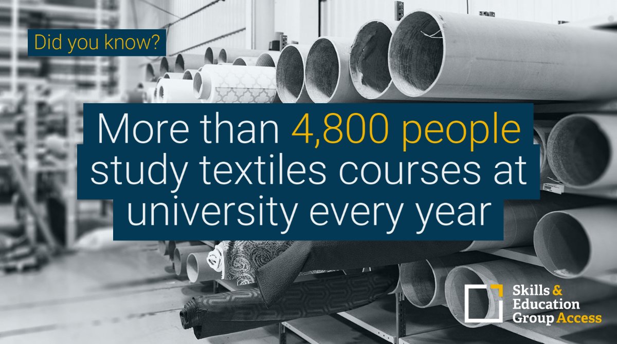 SEG_Access's tweet photo. Our new Access to HE Diploma in Clothing and Textiles Manufacturing is the first of its type in the UK ✂️
Developed with the support of @UKFTorg, this Level 3 qualification provides a pathway on to textiles degrees.
Find out more ➡️ https://t.co/7dKBwpq2Uk
#BritishTextileWeek https://t.co/wUKAbVSt2B