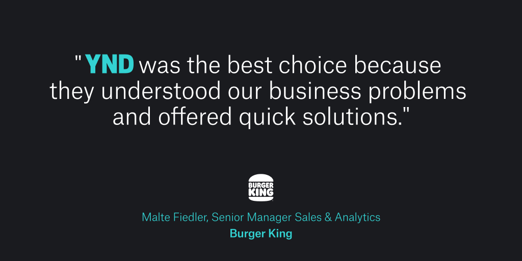 Burger King and YND -  fast, effortless, and impactful collaboration. Learn more about how we help digital teams beat growth goals, iterate quickly, &amp; have fun while doing it? hubs.la/H0Xr94P0