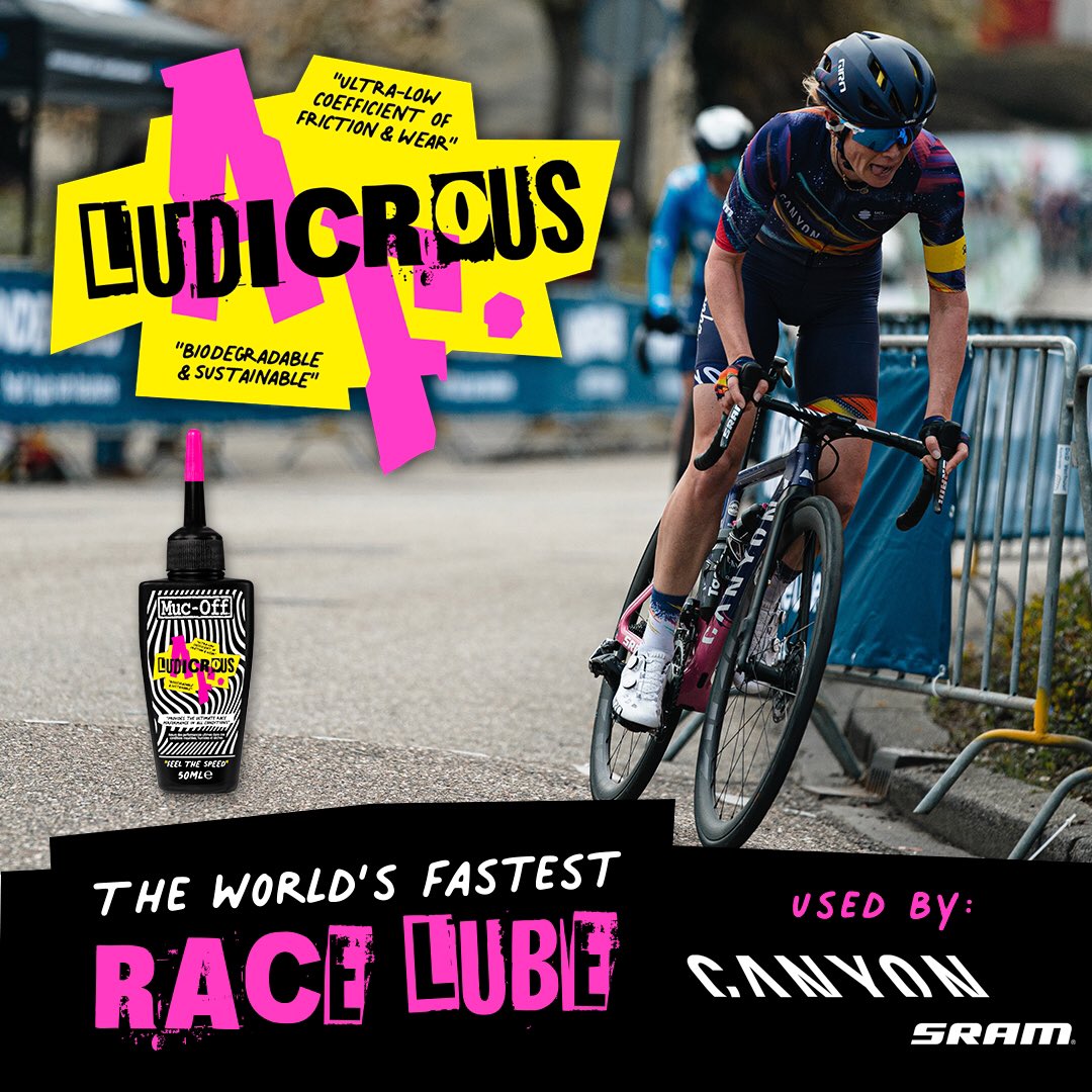 Ludicrously fast lube. Tested and refined by some of the best cycling teams including us(!), tribologists and chemists in the world. 

Find out more about <a href="/muc_off/">Muc-Off</a>’s latest product, Ludicrous AF, the ultra-low-friction, highly durable lube ⤵️
muc-off.com/pages/ludicrou…