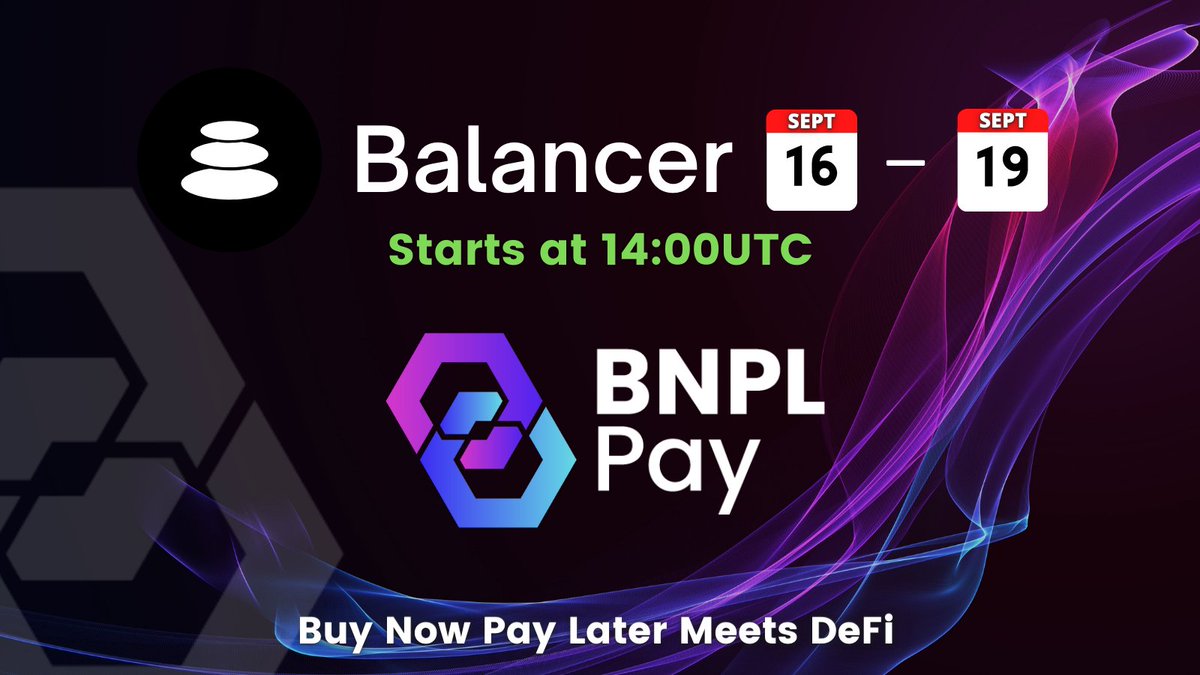 📢𝐒𝐓𝐀𝐑𝐓𝐈𝐍𝐆 𝐓𝐎𝐃𝐀𝐘! - 𝟏𝟒:𝟎𝟎 𝐔𝐓𝐂🔥

Balancer LBP
Start Price:$0.96

✅Join🔗BNPLPay.io
📜0x84d821f7fbdd595c4c4a50842913e6b1e07d7a53

⚠️Dont FOMO. The starting price is $0.96, with rebalancing over 3 days.

💬t.me/bnplpaychat

#IDO $ETH $BAL