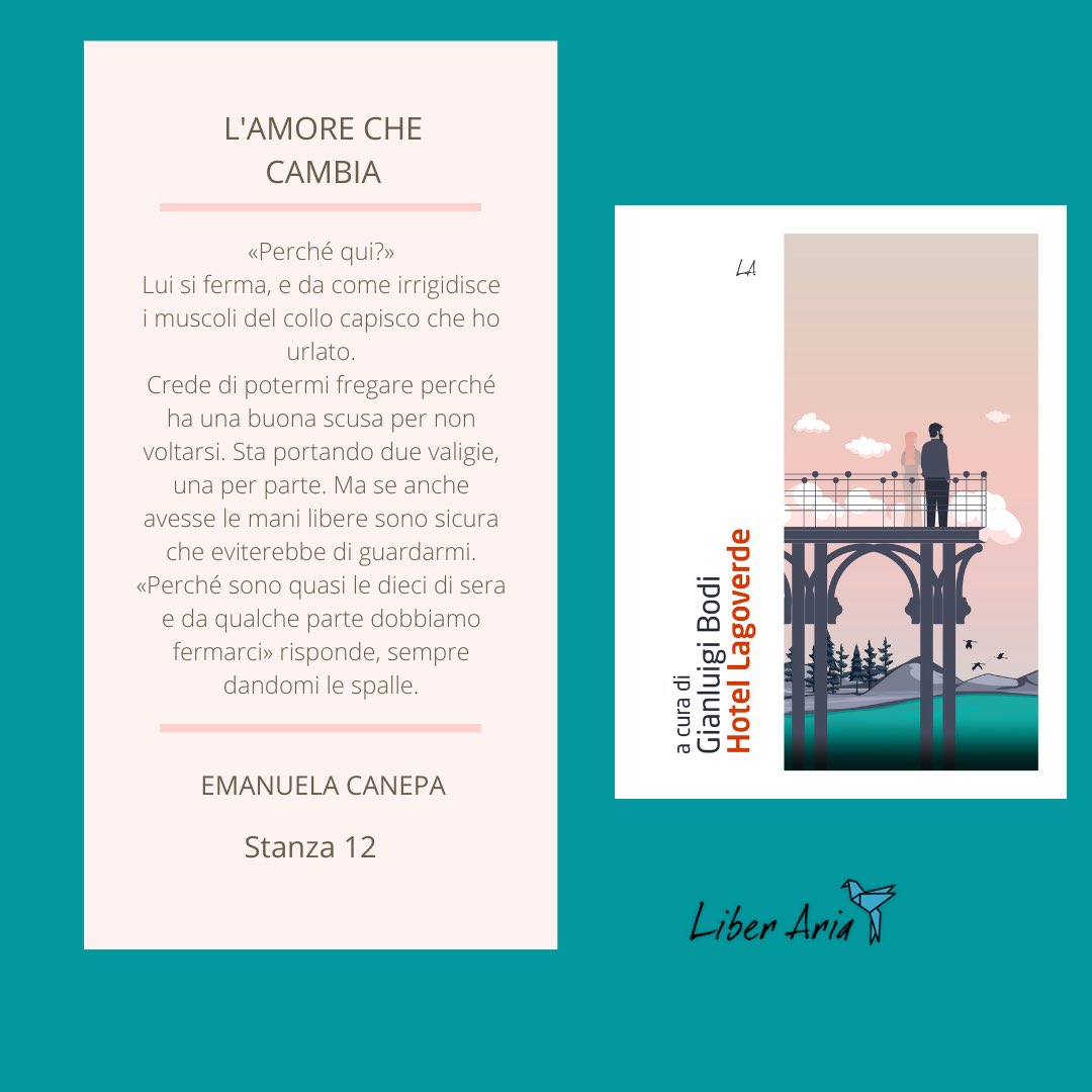 «L’amore che cambia», incipit.

@emanuelacanepa1, stanza 12 #HotelLagoverde

Da oggi, una al giorno, socchiudiamo le porte delle stanze di Hotel Lagoverde facendovi leggere gli incipit dei dieci racconti, in ordine di apparizione.

Racconto n.1, stanza 12.