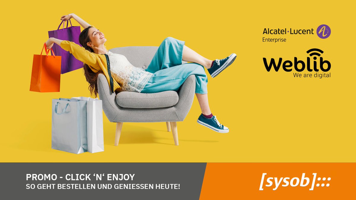 sysob's tweet image. Click 'n' Enjoy
- so geht Bestellen und Genießen heute - 

Jetzt alles erfahren zur Kombi-Promo unser Herstellerpartner @Weblib und @ALUEnterprise 
sysob.com/promo-booster-…

#promo #weblib #orderit #tabinstore #smartwifi #guestaccess #wlan #netzwerk #retail #hospitality
