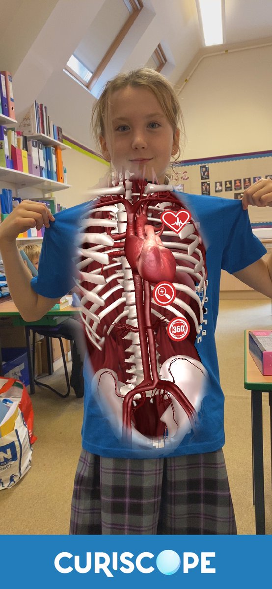 ShorehamCollege's tweet photo. Year 5 having fun looking inside our own bodies and learning about some of the key systems with #virtualitee from @curiscope https://t.co/n2ufBT2rnZ