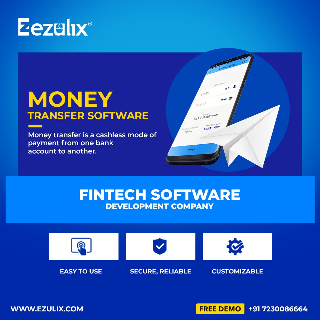 Ezulix_Software's tweet image. तत्काल मनी ट्रांसफर करें पुरे भारत में किसी भी बैंक अकाउंट में और कमाये आकर्षक कमीशन 🤑 bit.ly/3kgbEqS 👈

Request a Free Live Demo. 07230086664

#ezulix #moneytransfersoftware #domesticmoneytransfer #softwaredevelopment #appdevelopment #apidevelopment #dmt #fintech #csc