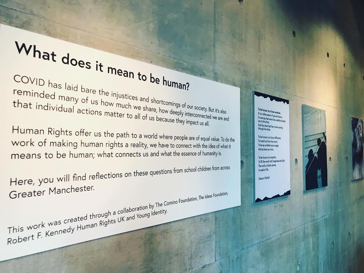 kennedyhrc_uk's tweet photo. THIS IS US Schools Day

We have invited school children from across Greater Manchester for a day of discussions &amp; workshops about our everyday human rights.

‘What does it mean to be human?’ will be shown at @homemcr Inspirer Gallery throughout the festival. https://t.co/YCYHrRgxzi