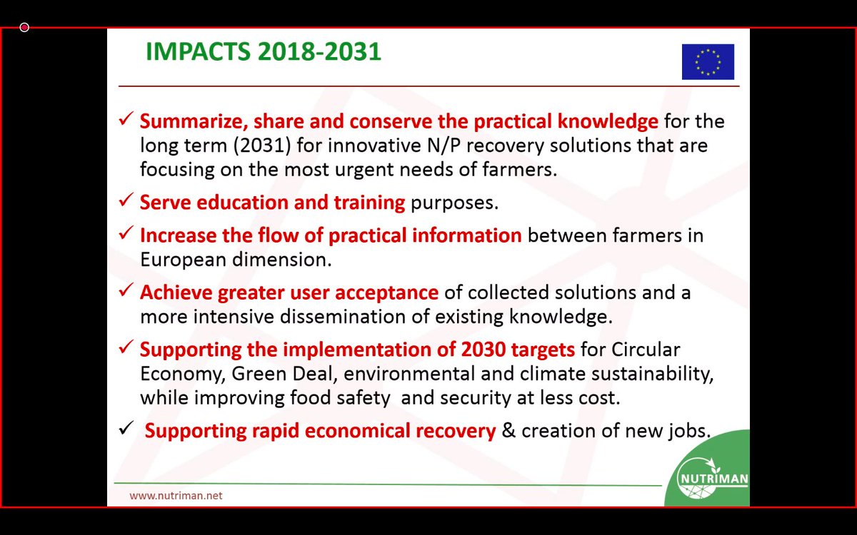 The project coordinator, <a href="/EdwardSomeus/">Edward Someus</a> describes during the final conference the impacts of <a href="/NUTRIMANnetwork/">NUTRIMAN network</a> by 2031 for farmers at the EU level.