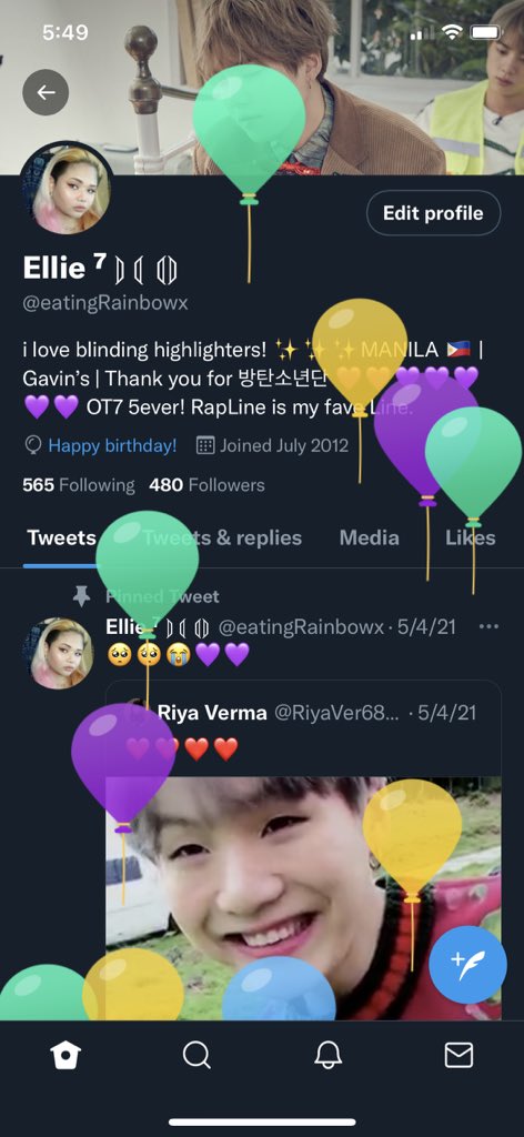 eatingRainbowx's tweet photo. Wow Balloons 😍💜 https://t.co/URzJ0OeYKB