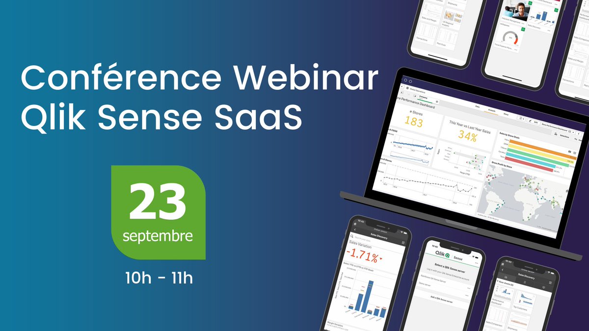 Découvrez Qlik Sense SaaS et appréhendez l'analyse dans le Cloud avec de nouvelles capacités pour créer des tableaux de board collaboratifs. 
Participez à notre webinar le jeudi 23 septembre 2021. Inscription : bit.ly/QlikSenseSaaS 
#webinar #qlik #data #Saas #cloud #qliksense