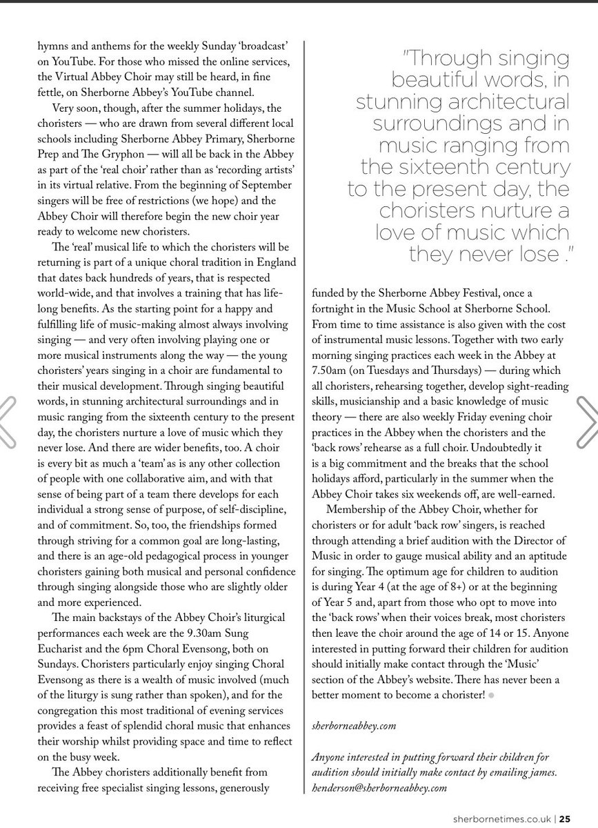 Sherborne Abbey Choir tweet media