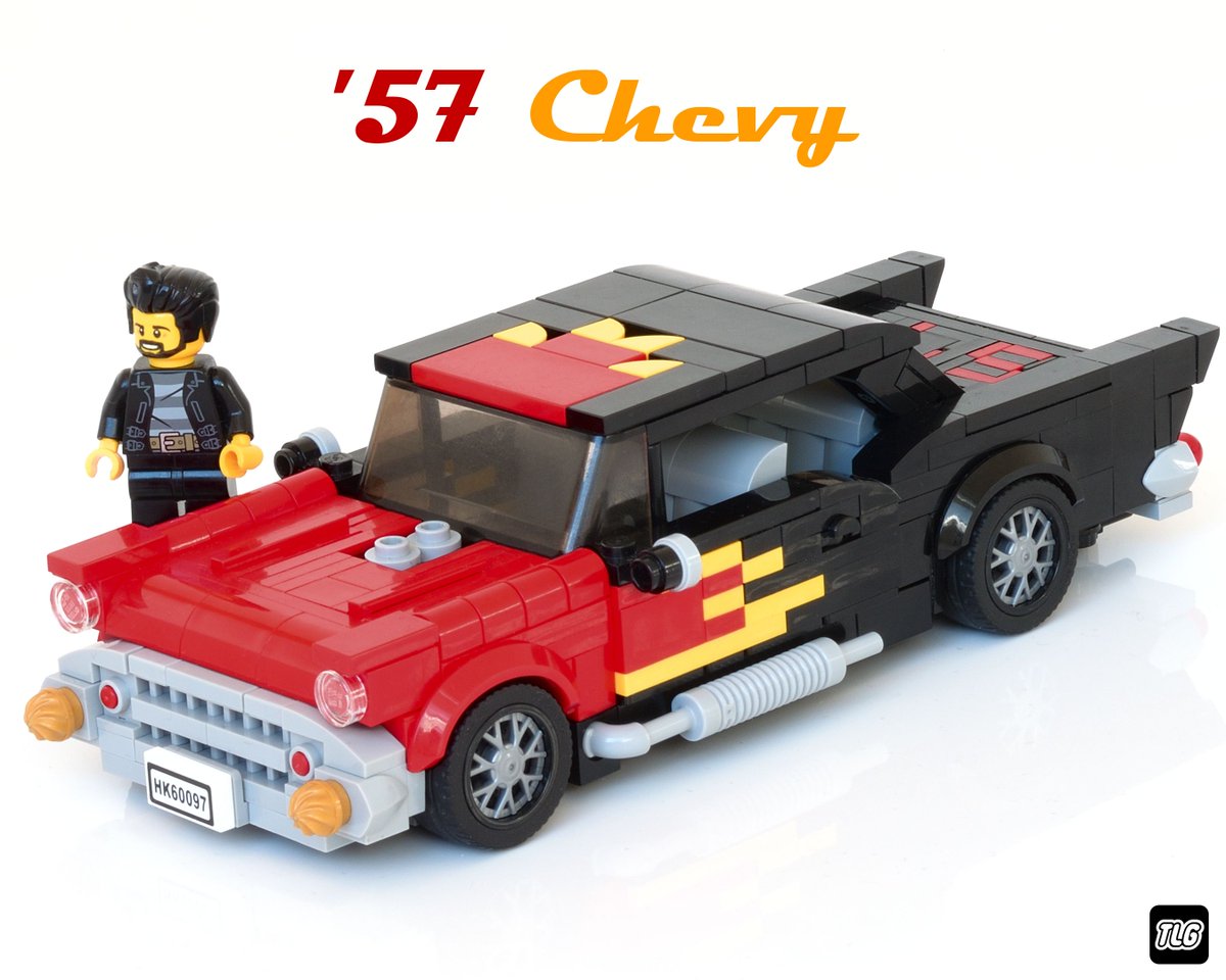 Rebrickable's tweet image. 57 Chevy, Matchbox version by @TLG88853510 #LEGO reb.li/m/87788