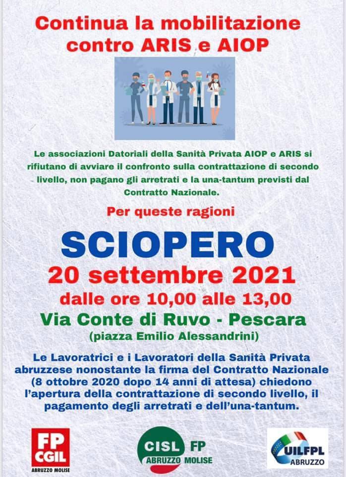 CISLAbruzzoMoli's tweet photo. #16settembre Conferenza stampa #FpCgil #FpCisl #UilFp e #CgilCislUil per presentare le ragioni dello #sciopero della sanità privata.Lunedì #20settembre le lavoratrici e i lavoratori abruzzesi della #SanitàPrivata saranno in piazza per chiedere più dignità ai diritti e ai salari https://t.co/jD1xv7V2gD