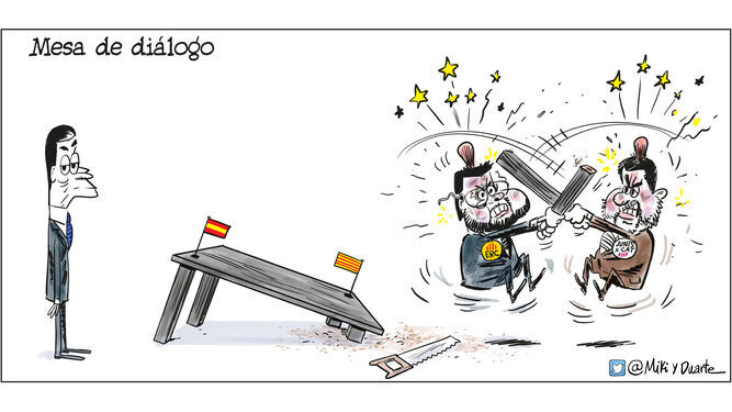 Diario de Sevilla on Twitter: "¡Hola! Hoy, la mesa de diálogo en la viñeta de @mikiyduarte… "