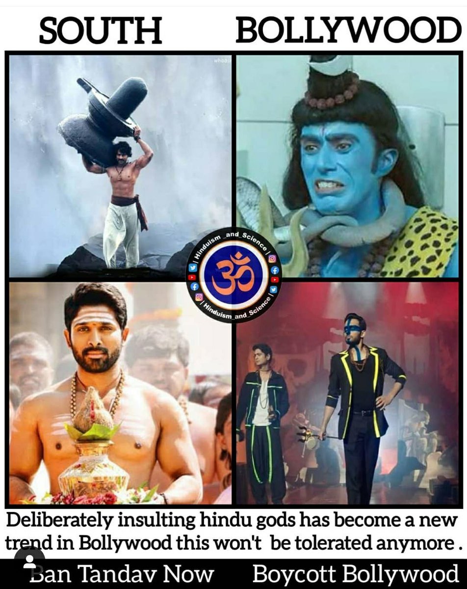 This is the reality of bollywood. Bollywood insults our culture, tradition, religion etc. So boycott bollywood and support south cinema.#BoycottBollywood