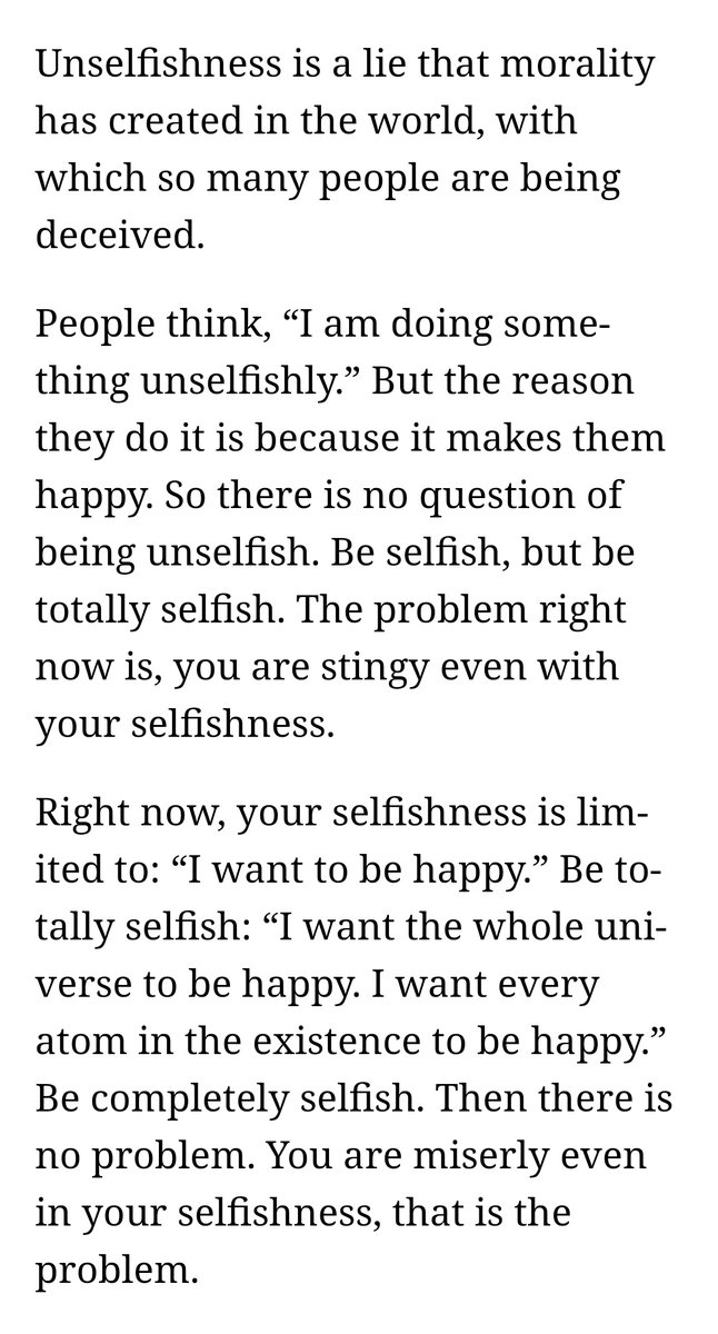 random_malviSh's tweet photo. Learn how to Be Totally Selfish from legendary Sadhguru. 🙏
#Sadhguru
#SadhguruQuotes 
#twitter https://t.co/GIMXszoMbt