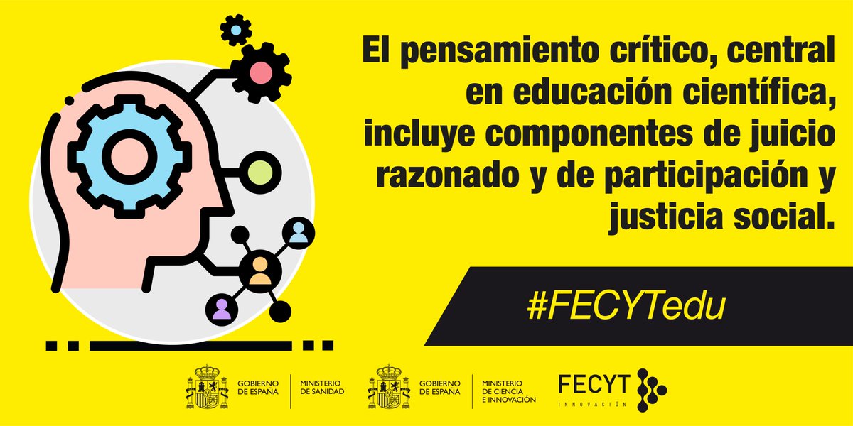 ¿Sabemos discernir entre noticias veraces y falsas? ¿Tenemos de capacidad crítica para tomar decisiones como la vacunación #COVID19? ¿Y para enfrentar el #negacionismo frente al #CambioClimático? 
Hablaremos sobre #PensamientoCrítico en #FECYTedu:
fecyt.es/es/FECYTedu/el…