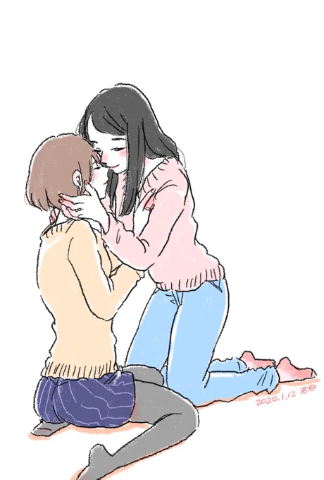 貴女とキスがしたい。 #過去絵 