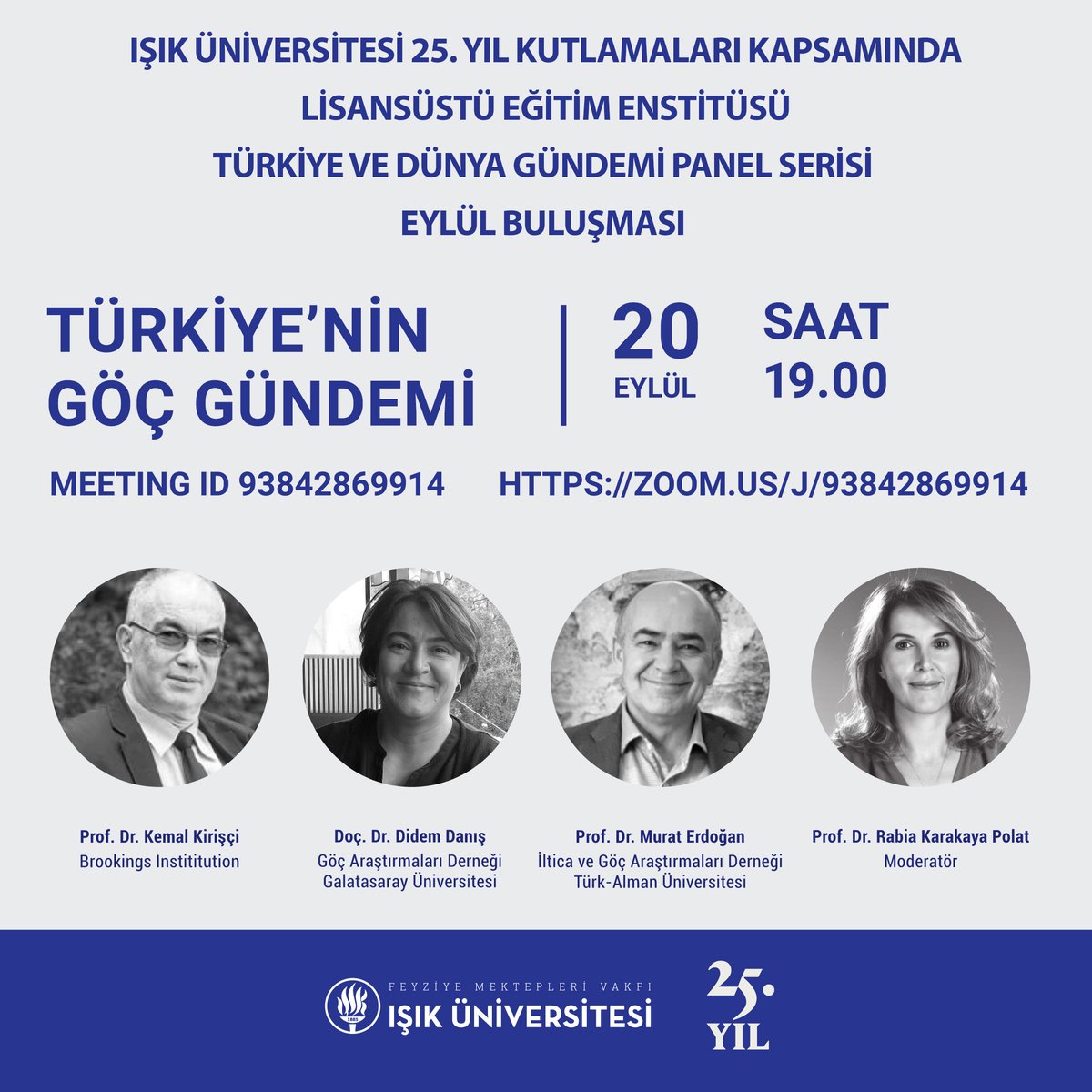 Işık Üniversitesi (@fmvisikuniv) on Twitter photo Işık Üniversitesi 25.Yıl kutlamaları kapsamında Lisansüstü Eğitim Enstitüsü'nün düzenlediği Türkiye ve Dünya Gündemi panel serisinin Eylül ayı buluşmasında 'Göç' konusunun ele alınacağı zoom canlı yayını 20 Eylül Pazartesi 19.00'da sizlerle! <a href="/fmv_is/">FMV Işık Üniversitesi Lisansüstü Eğitim Enstitüsü</a> Işık Üniversitesi 25.Yıl kutlamaları kapsamında Lisansüstü Eğitim Enstitüsü'nün düzenlediği Türkiye ve Dünya Gündemi panel serisinin Eylül ayı buluşmasında 'Göç' konusunun ele alınacağı zoom canlı yayını 20 Eylül Pazartesi 19.00'da sizlerle! <a href="/fmv_is/">FMV Işık Üniversitesi Lisansüstü Eğitim Enstitüsü</a>
