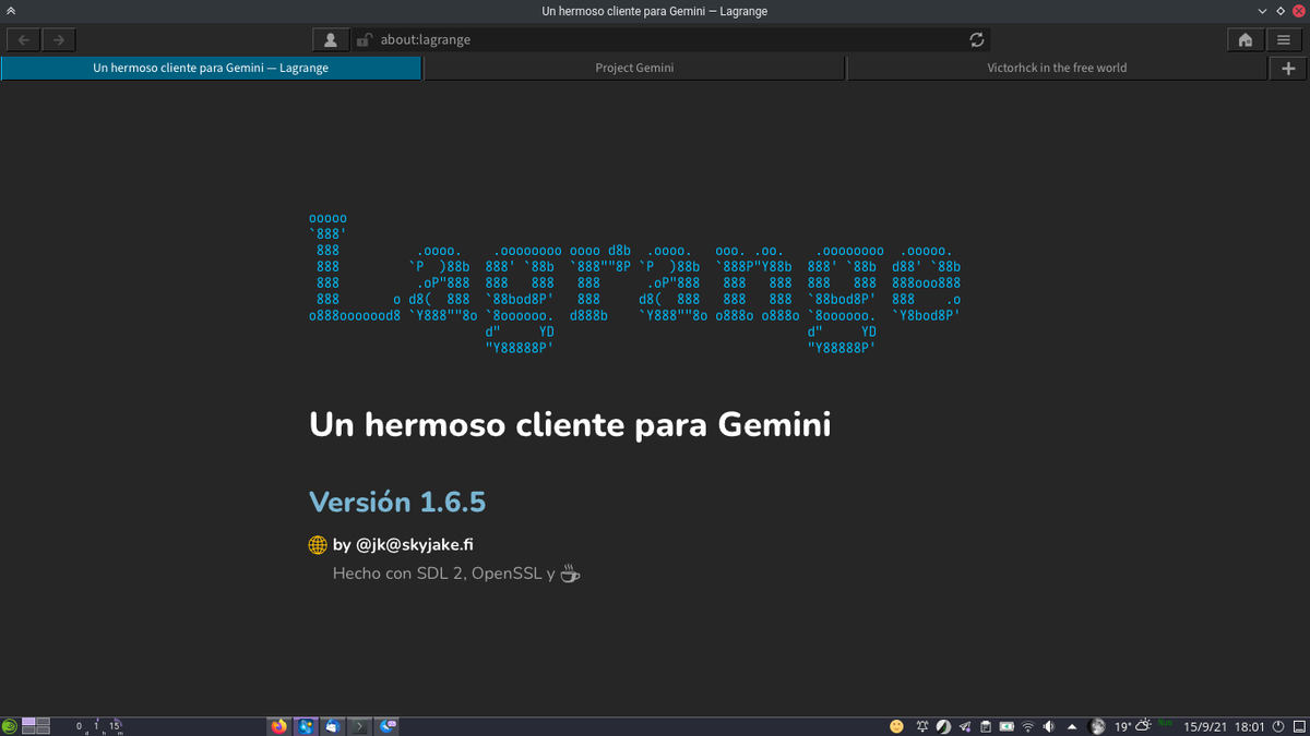 Lagrange un navegador para el protocolo Gemini

victorhckinthefreeworld.com/2021/09/16/lag…