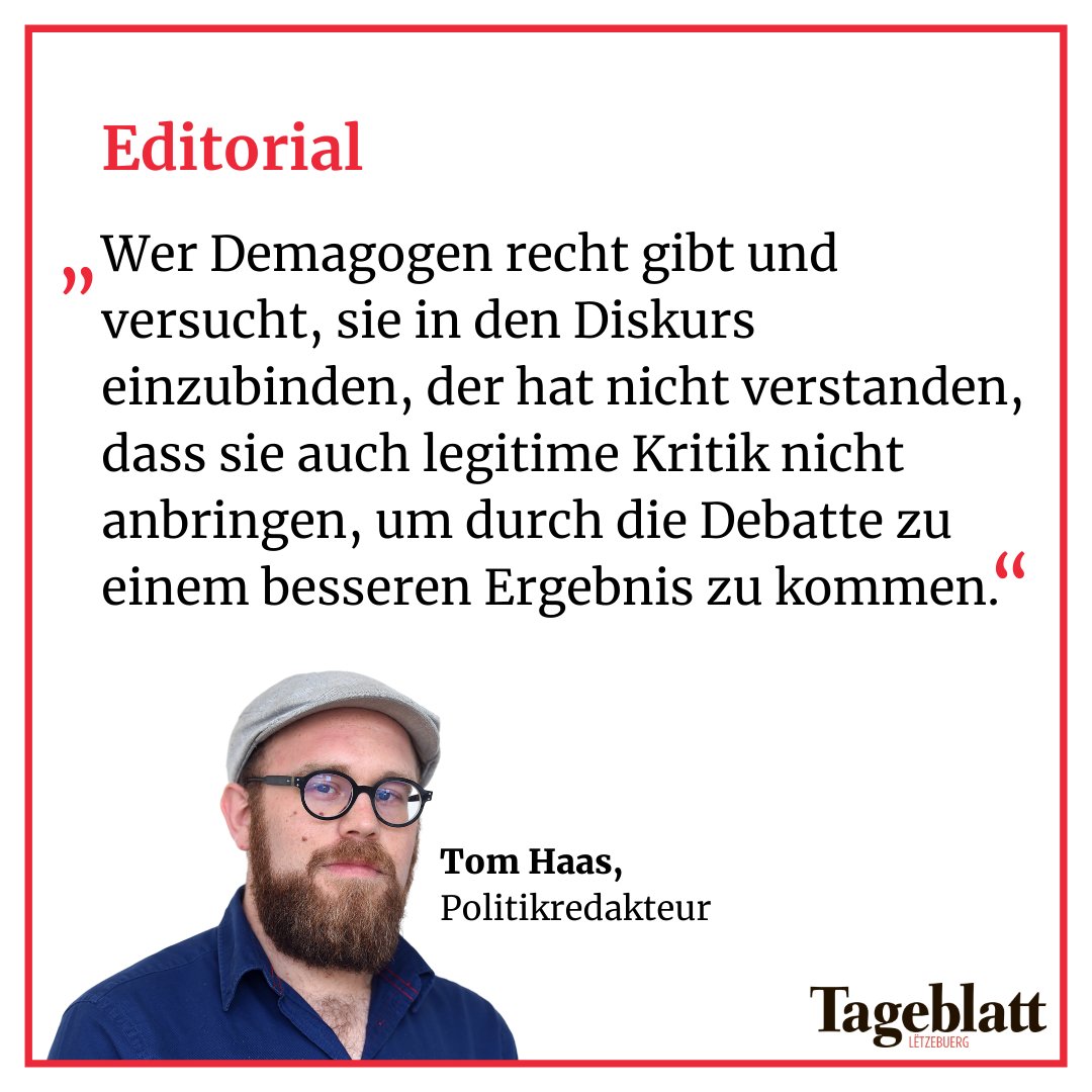 Die Idee, Populisten in der Debatte auf Augenhöhe zu begegnen, ist problematisch, schreibt Tom Haas im #Editorial: Denn oft bediene man damit nur ihre Strategie der „Raumgewinnung, Verzahnung und Selbstverharmlosung“. bit.ly/2XweUWr