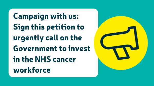 There is a crisis in cancer care. Without urgent investment, shortages in the cancer care workforce are set to get worse. Campaign with us to show the Govt just how important funding our cancer care professionals is.

✏️ Sign the petition here: bit.ly/3AeeSkd