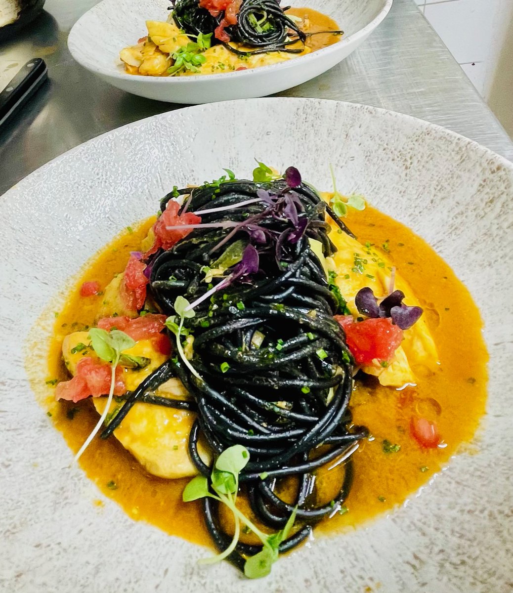 wtrestaurant's tweet photo. Have you been to one of our #diningclubs yet? Next one is #saturday, 2 #October #tempt you here's a picture of last #saturdays main course - #bouillabaisse with black squid ink spaghetti #supperclub #diningclub #autumn #eatout #celebrate #friends #family #getoutthere https://t.co/GhuD2sDRO6