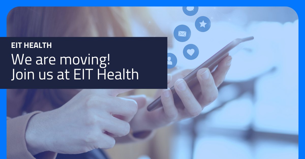 EIT Health Innovation Days (@eit_iday) on Twitter photo We are moving to our central channel!
Make sure to follow us at <a href="/EITHealth/">EIT Health</a> to stay up to date with everything you need to know about iDays. We are moving to our central channel!
Make sure to follow us at <a href="/EITHealth/">EIT Health</a> to stay up to date with everything you need to know about iDays.