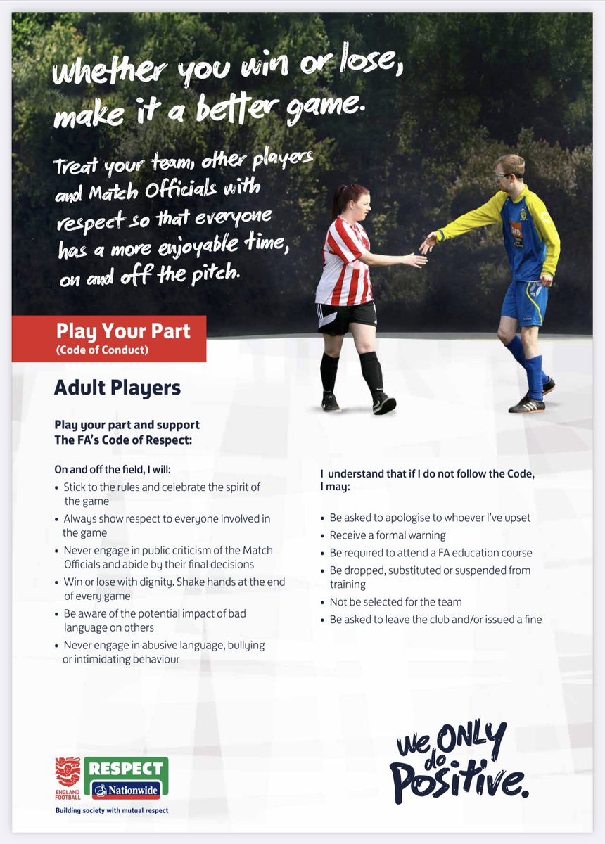 WobWavfc's tweet photo. Loving the new code of conduct posters from @FA #onlydopositive https://t.co/hYM7GFQPTn