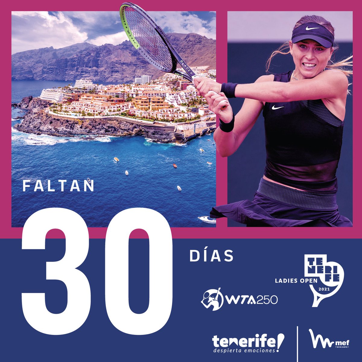 MEF tennis events (@meftennisevents) on Twitter photo Mark your 🗓!
16 October. #Tenerife will host a #WTA 250 tournament. #TenerifeLadiesOpen 🎾🏝☀️
@visit_tenerife | <a href="/VisitTenerifeES/">VisitTenerifeES</a> | <a href="/WTA/">wta</a> | <a href="/WTA_Espanol/">WTA Español</a> | #tennis Mark your 🗓!
16 October. #Tenerife will host a #WTA 250 tournament. #TenerifeLadiesOpen 🎾🏝☀️
@visit_tenerife | <a href="/VisitTenerifeES/">VisitTenerifeES</a> | <a href="/WTA/">wta</a> | <a href="/WTA_Espanol/">WTA Español</a> | #tennis