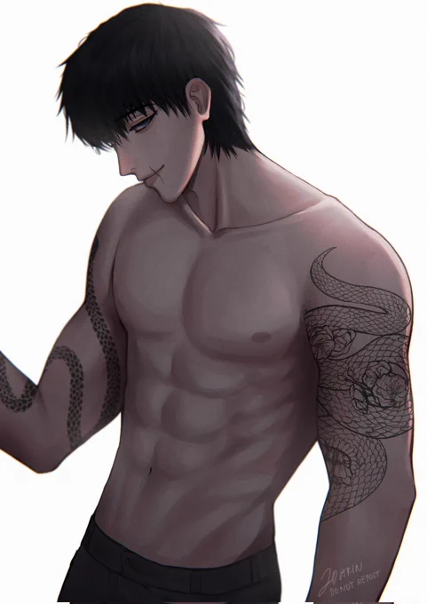 toji + tattoos shirtless ver #JujutsuKaisen #呪術廻戦 