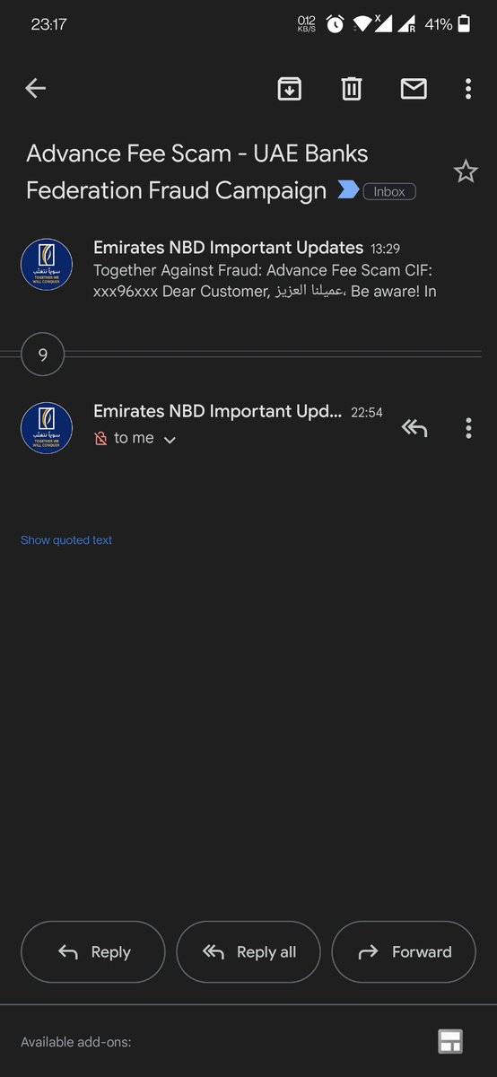OMG <a href="/EmiratesNBD_AE/">Emirates NBD</a>  stop spamming me!!!
11 of the same email in one day!! And this is not the first time!! How many times do I need to complain?! And you don't have an unsubscribe option!