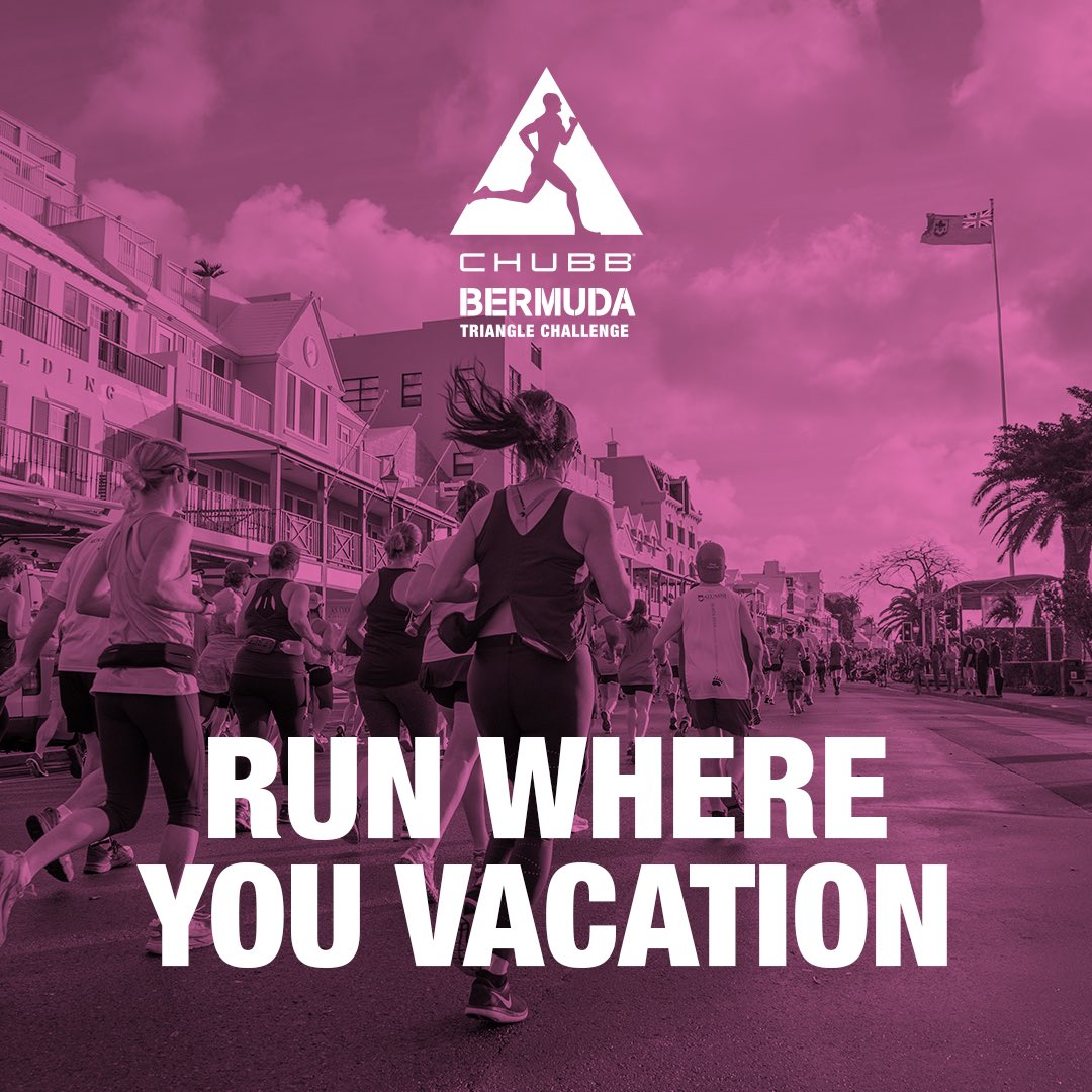 BDATriChallenge's tweet photo. The Chubb Bermuda Triangle Challenge doesn’t have to be just a race, it can be a run-cation! ⁣
⁣
You’ll come for the run and have the time of your life! ⁣
⁣
#BermudaTriangleChallenge⁣
#Bermuda #GoToBermuda #RunInParadise⁣
#RunCation #RunWhereYouVacation https://t.co/FyYMgXG2Wg