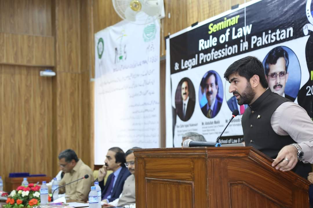 Seminar titled "Rule of Law and Legal Profession in Pakistan" presided over by vice chancellor Prof Dr. Muhammad Zakria Zakar was organized by School of Law, renowned experts from legal fartinity participated and addressed on various topics related to the Seminar.