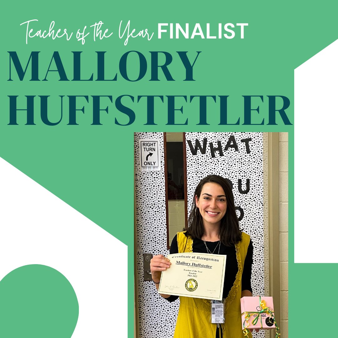 PHMSCougars's tweet photo. πCONGRATULATIONSπ to our 2021-22 PHMS Teacher of the Year finalists: Mallory Huffstetler πππ #CougarPride #GoCougars #PHMSTOY https://t.co/uMz5CgKpz9