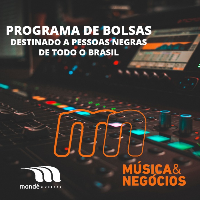 mondemusical's tweet photo. Estamos juntos com o Música &amp; Negócios - Inst. Gênesis da PUC-Rio em mais uma edição do curso de extensão em Music Business. Iremos acompanhar o processo seletivo de 10 bolsas destinadas a pessoas negras de todo o Brasil! Inscreva-se: https://t.co/SN0TK3XkTa

#blackmusicbusiness https://t.co/uye34TqcBD