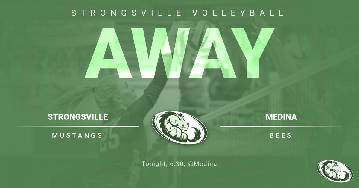 Strongsville girls Varsity Volleyball Taking on Medina Bees at 6:30pm <a href="/SHS_Stampede/">SHS Stampede™</a> <a href="/shsvolleyball17/">Strongsville Volleyball</a> <a href="/scsmustangs/">Mustang Athletics</a>