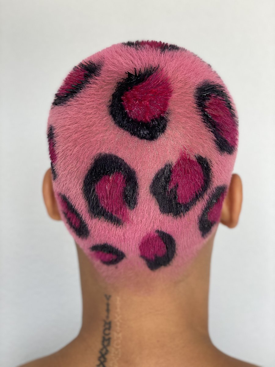 RandCoHair's tweet photo. "Design hair to be the fashion statement! Paint hair art such as specifically animal prints on an all-over short buzzed look or even an undercut.” - @ChitaBeseau https://t.co/MNGYdgnWH3