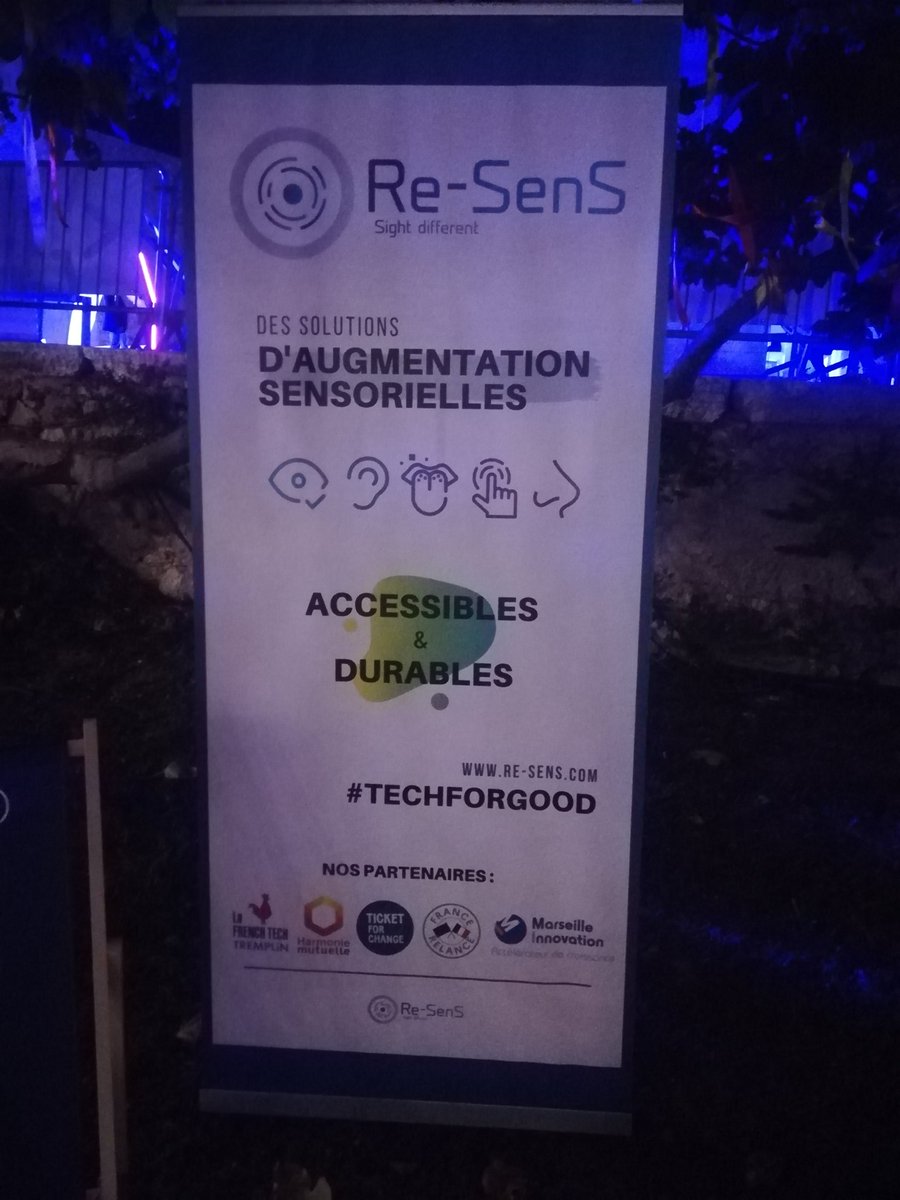 Alhianer's tweet photo. [#GO21] #ReSenS, qui développe des solutions d'augmentation sensorielles pour des personnes en situation de handicap visuel (#malvoyantes et #aveugles), est présente ce soir au Grand Opening 2021! @marseilleinnov #Technoptic @AMFrenchTech @Medinsoft https://t.co/bIBGd6mGuG