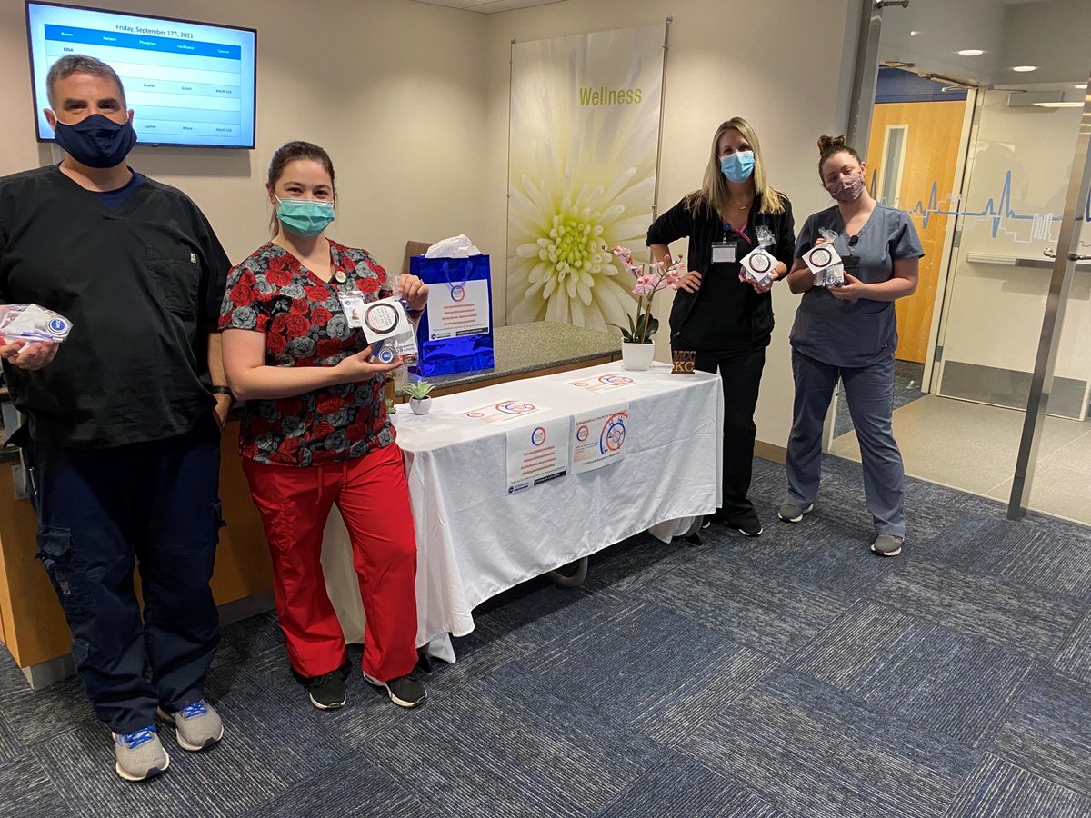 MCC recently celebrated national simulation week! Our virtual hospital is a 10,000 sq. ft., accredited, healthcare simulation center that provides an unmatched learning environment for healthcare providers and students. Pictured are employees handing out gift bags to students.