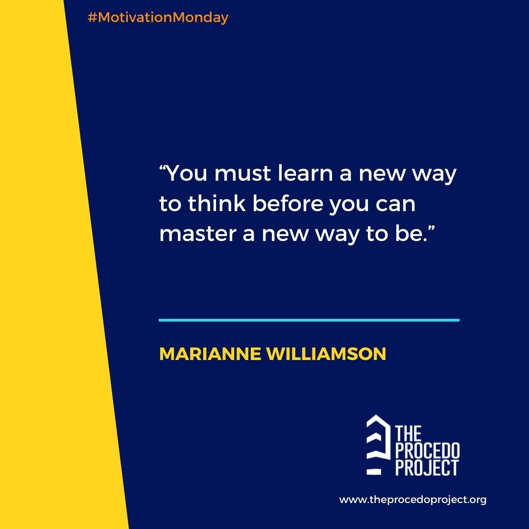procedoproject's tweet photo. “You must learn a new way to think before you can master a new way to be.”
-Marianne Williamson
#TheProcedoProject #MotivationMonday #CatholicEdChat https://t.co/Q4tLsgmQbo