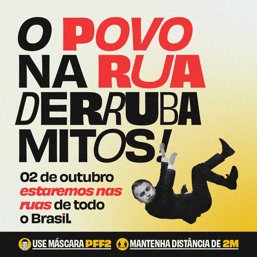 psol50's tweet photo. Dia 02 de outubro é dia de ocupar as ruas e derrubar Bolsonaro! #ImpeachmentJá https://t.co/9LHwWPzXUN