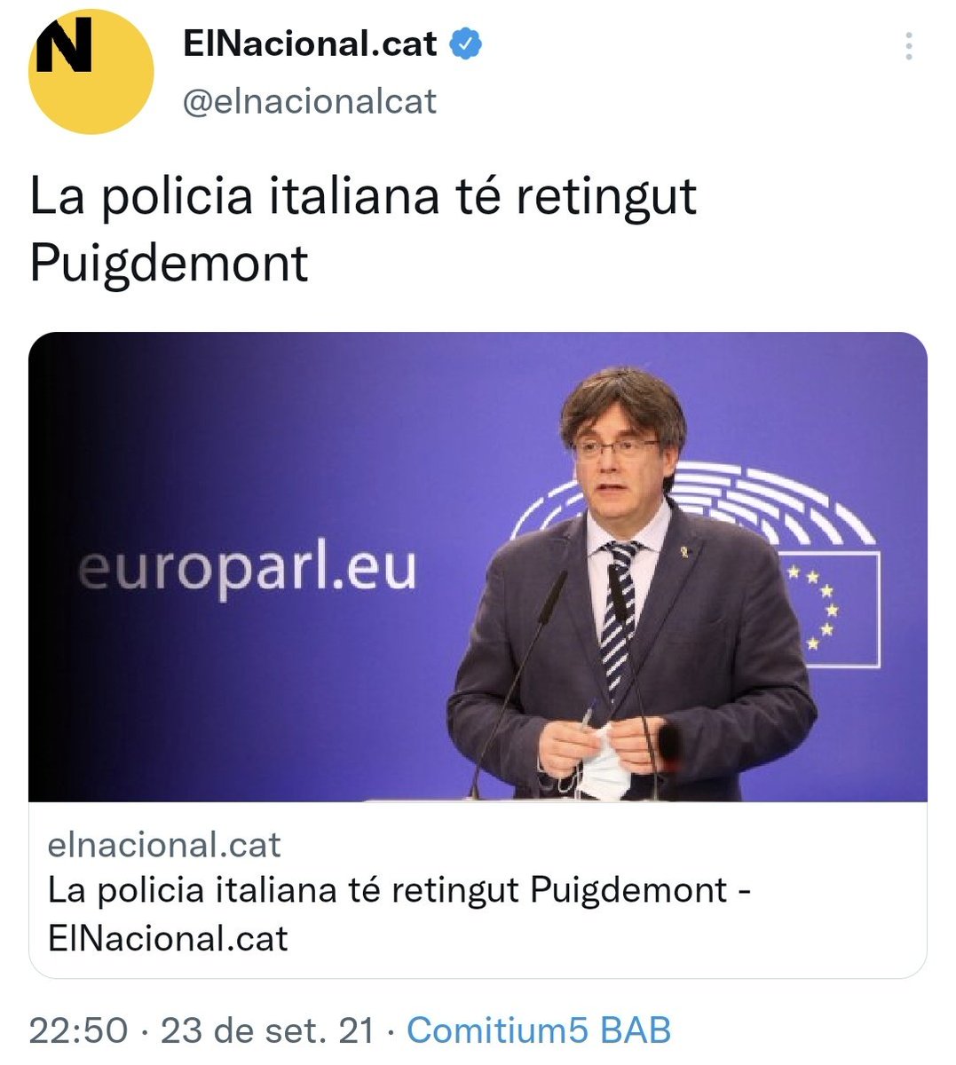 baphomed75's tweet photo. Retingut no és detingut. Alerta amb fake news de l'estat hispànic. #ShameOnYou @EU_Commission
FYI @EUCourtPress @politico @coe @Alfreddezayas https://t.co/h04QdO6JRl