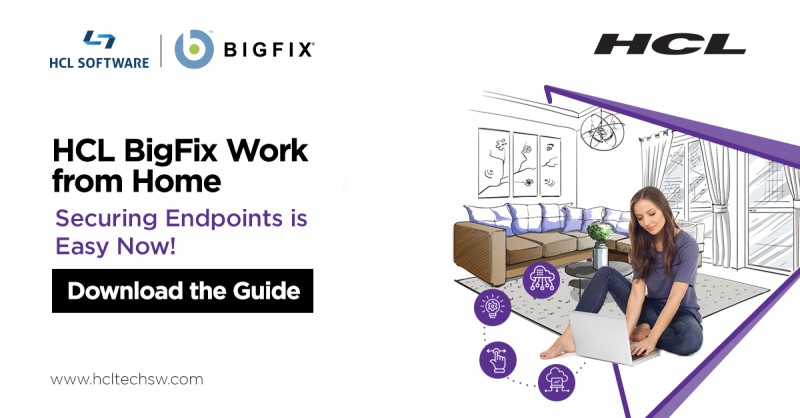 HCLBigfix's tweet image. BigFix Work from home 🏠 solution unites continuous patching to remove #vulnerabilities and enforce security policies for your remote workforce.
➡️ Download guide now: lnkd.in/ejPgftrZ 

#WFH #endpointsecurity