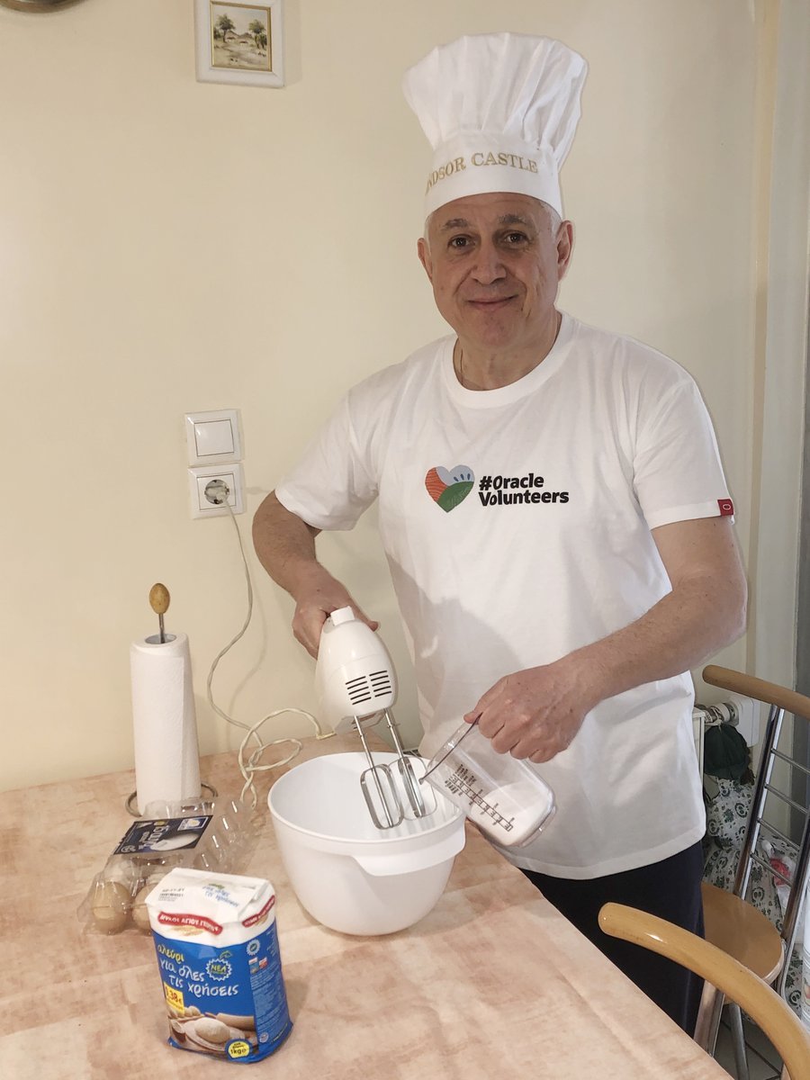 OracleImpact's tweet photo. #OracleVolunteers in Greece baked delicious treats for individuals experiencing homelessness with @EmfasisGR. https://t.co/BpMLoeyXks
