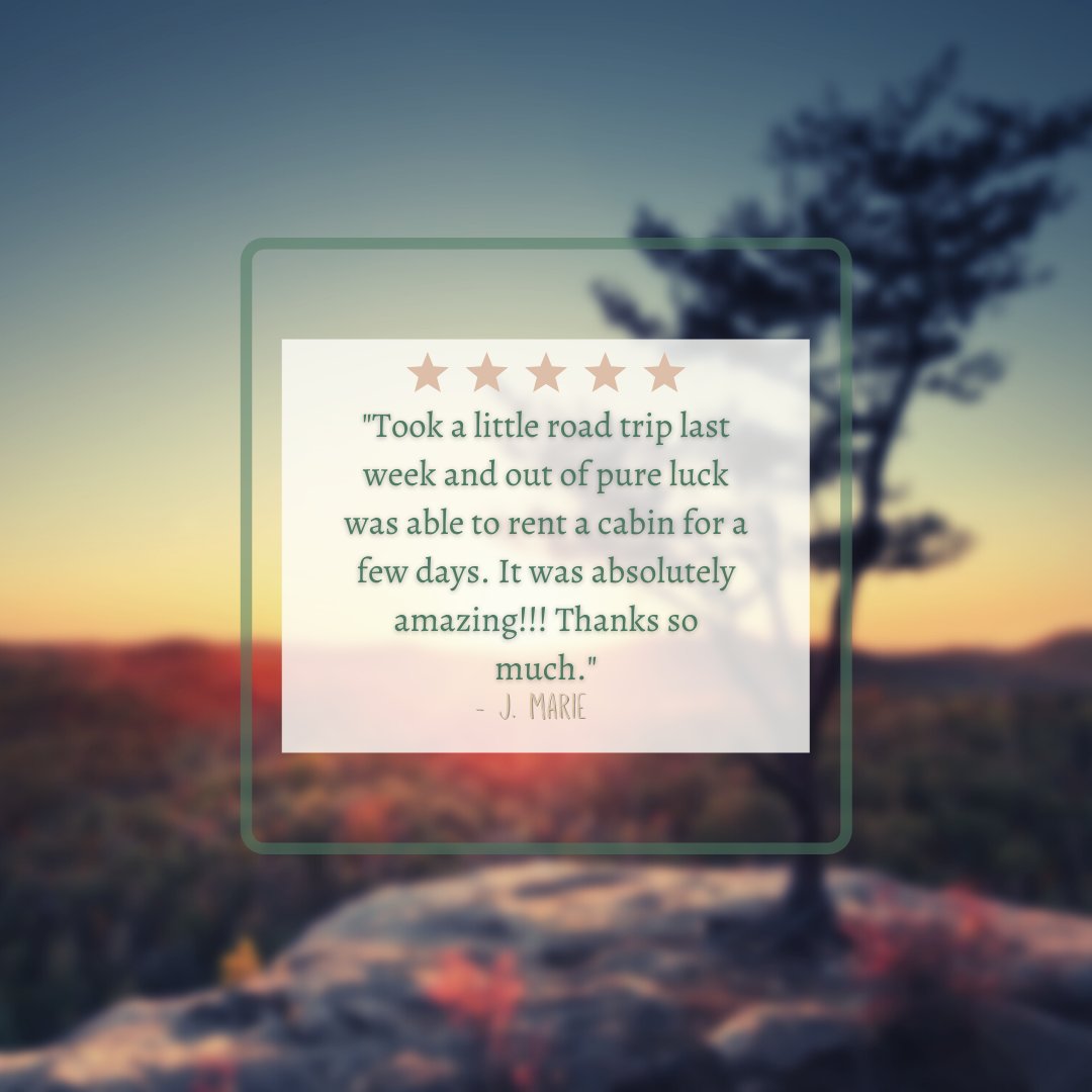 NBcabins's tweet photo. We are thrilled to hear you enjoyed your stay at Natural Bridge Cabins!

#cabindiaries #customertestimonials #customerreviews https://t.co/5dm4AAxyEh