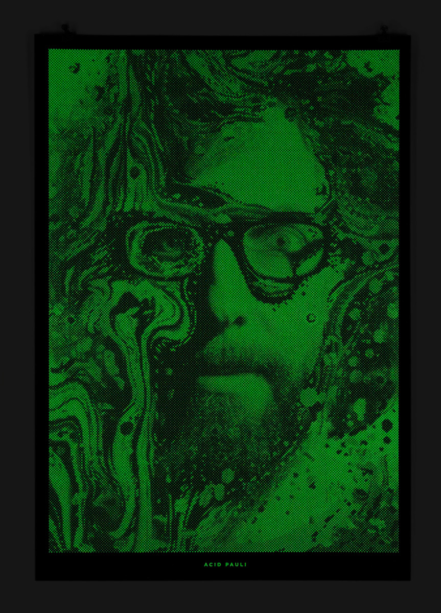 circovolador's tweet photo. #RuidoVisual @AlexTrochut “inventó” unas impresiones llamadas Binary Prints las cuales patento como parte del mismo proyecto. Dichas impresiones consisten en invitar a un artista y pedirle dos imágenes completamente distintas.Estas obras se imprimen empalmadas, una sobre la otra https://t.co/xMy1s7DK8m