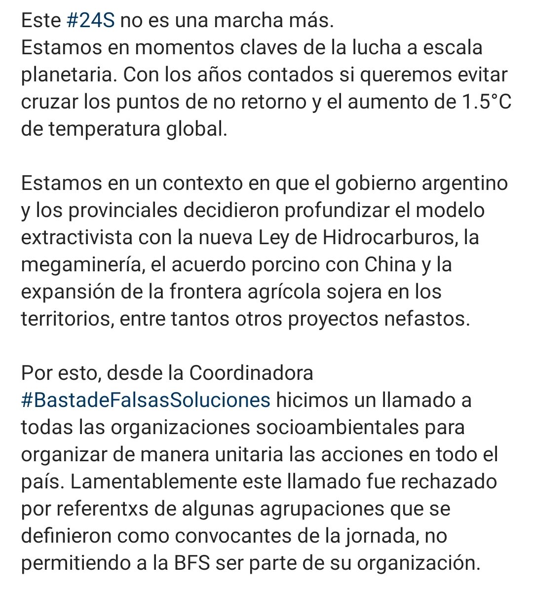 CoordinadoraBFS's tweet photo. 24S - Huelga Mundial por el Clima - AMBA
¿POR QUÉ MARCHAR CON LA BFS?
15hs Obelisco
17hs Marchamos de Plaza de Mayo a Congreso https://t.co/jgATJKLEvQ