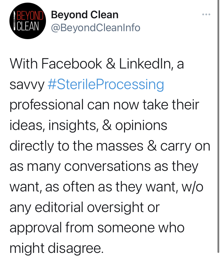 BeyondCleanInfo's tweet image. You've got the power to change your industry right at your fingertips. You don't need to wait for an invite, platform, publication, or approval board to be heard. So yeah, what exactly are you waiting for?  #StartTalking #StartChanging #Lead #BeyondClean #SterileProcessing
