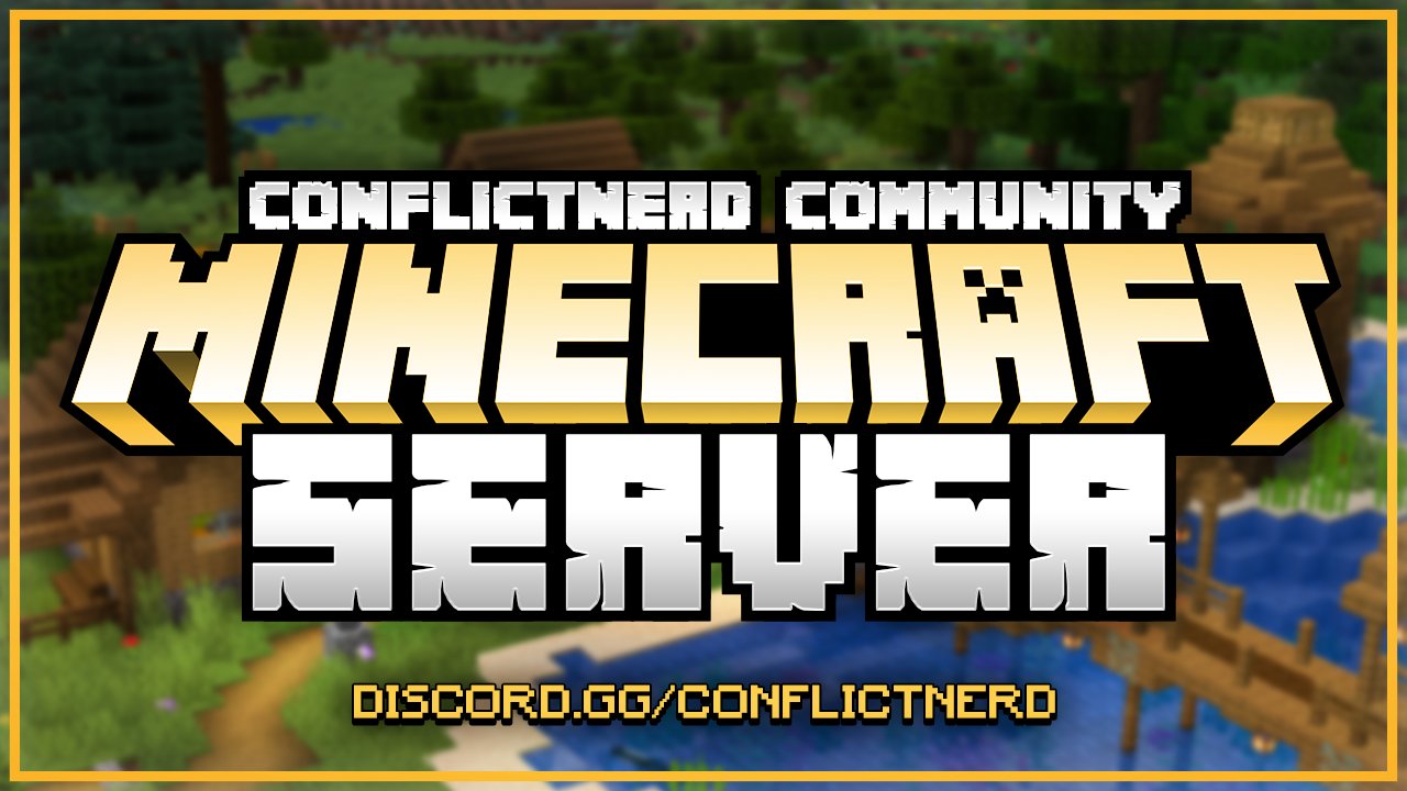 ConflictNerd on X: We're launching a community Minecraft server this  weekend for everyone in our Discord server! :) ⛏️    / X